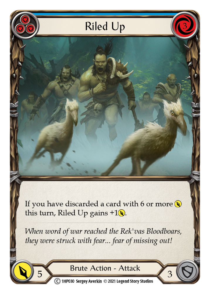Flesh and Blood TCG | Riled Up (Blue) [1HP030] (History Pack 1) | The Nerd Merchant