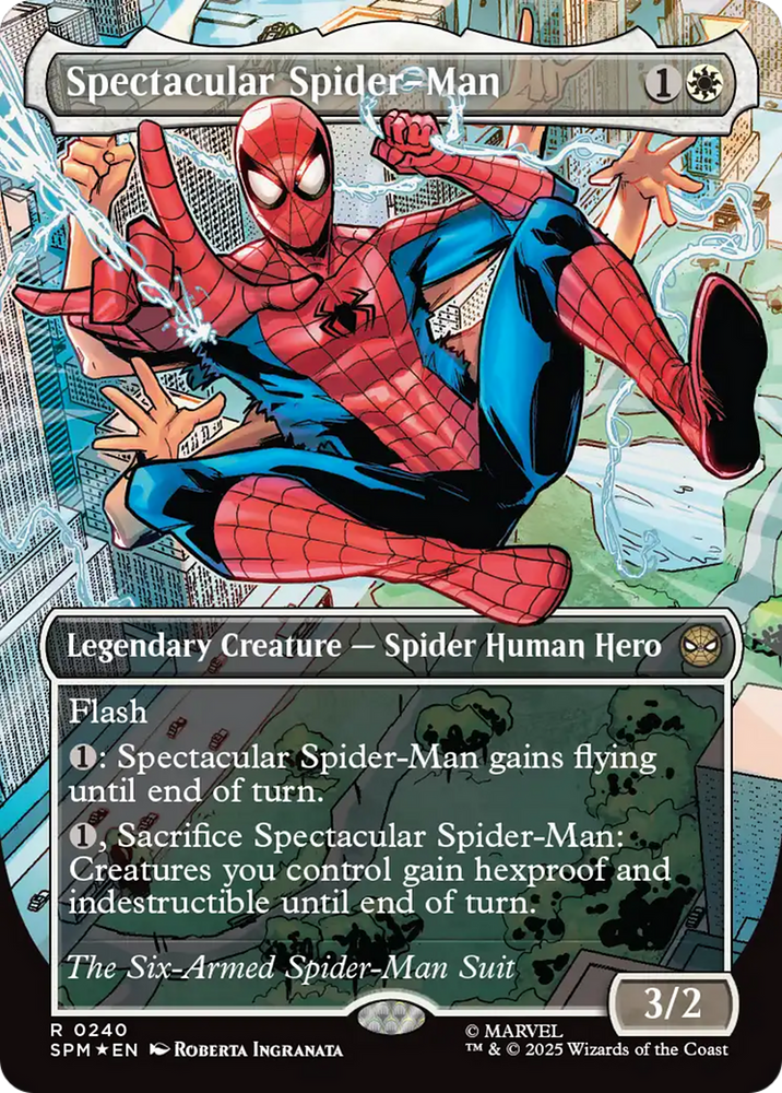 Magic | Spectacular Spider-Man (0240) (Borderless) (Textured Foil) [Marvel's Spider-Man] | The Nerd Merchant