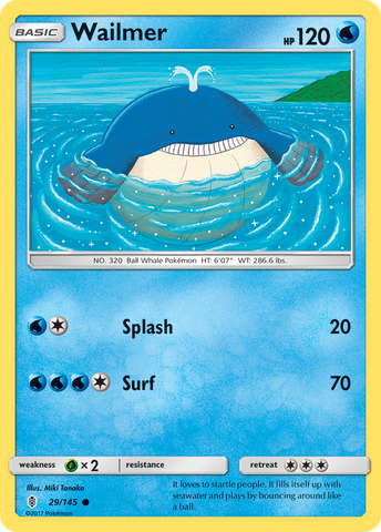 Pokemon | Wailmer (29/145) [Sun & Moon: Guardians Rising] | The Nerd Merchant