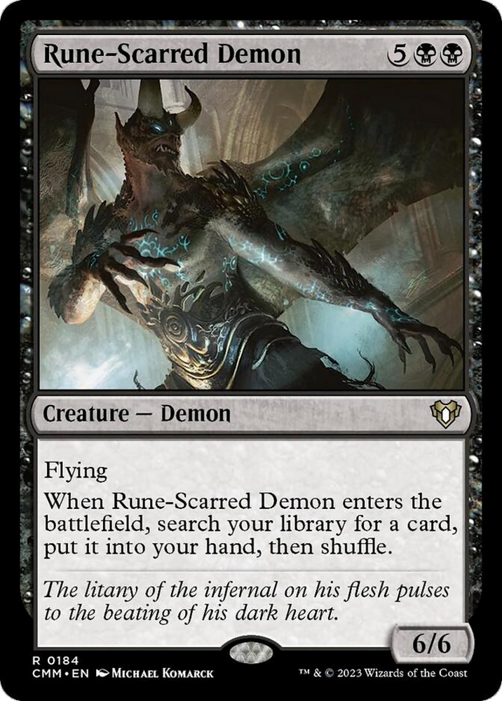 Magic | Rune-Scarred Demon [Commander Masters] | The Nerd Merchant