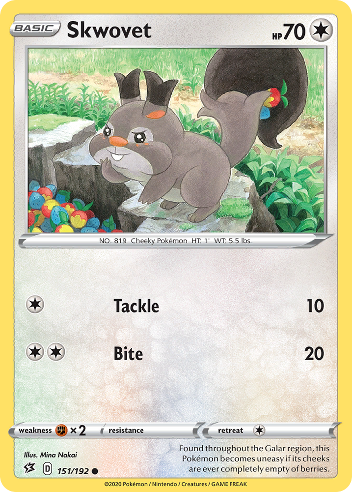 Pokemon | Skwovet (151/192) [Sword & Shield: Rebel Clash] | The Nerd Merchant