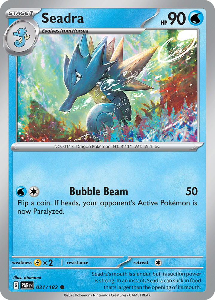Pokemon | Seadra (031/182) [Scarlet & Violet: Paradox Rift] | The Nerd Merchant