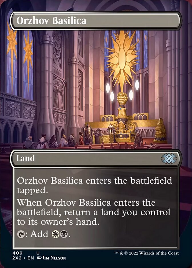 Magic | Orzhov Basilica (Borderless Alternate Art) [Double Masters 2022] | The Nerd Merchant