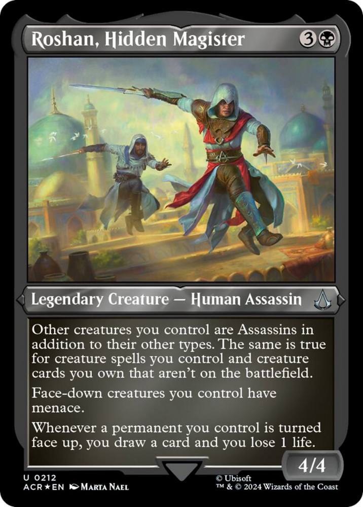 Magic | Roshan, Hidden Magister (Foil Etched) [Assassin's Creed] | The Nerd Merchant