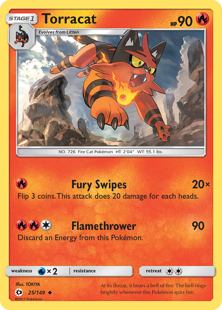 Pokemon | Torracat (25/149) [Sun & Moon: Base Set] | The Nerd Merchant