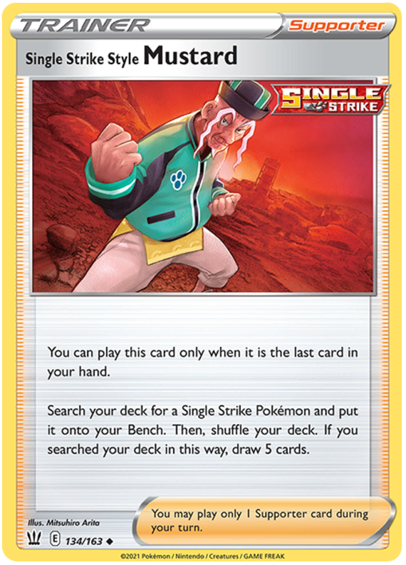 Pokemon | Single Strike Style Mustard (134/163) [Sword & Shield: Battle Styles] | The Nerd Merchant