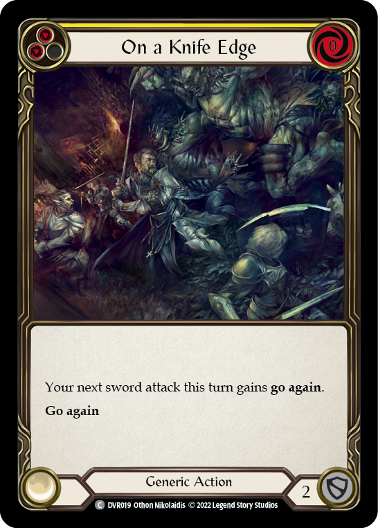 Flesh and Blood TCG | On a Knife Edge [DVR019] (Classic Battles: Rhinar vs Dorinthea) | The Nerd Merchant