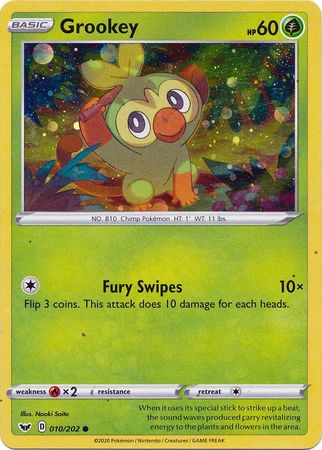 Pokemon | Grookey (010/202) (Cosmos Holo) [Sword & Shield: Base Set] | The Nerd Merchant