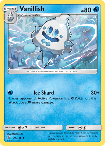Pokemon | Vanillish (34/145) [Sun & Moon: Guardians Rising] | The Nerd Merchant