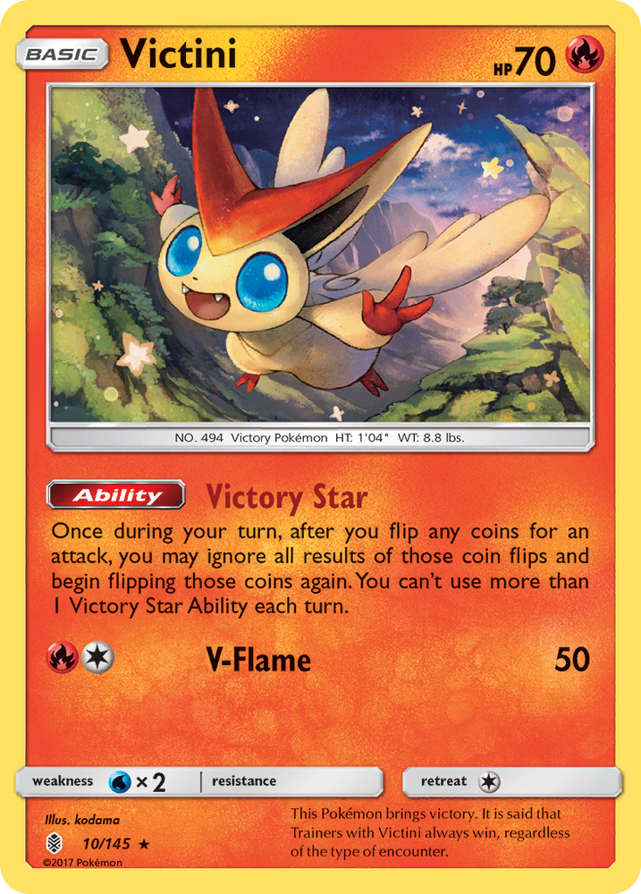 Pokemon | Victini (10/145) [Sun & Moon: Guardians Rising] | The Nerd Merchant