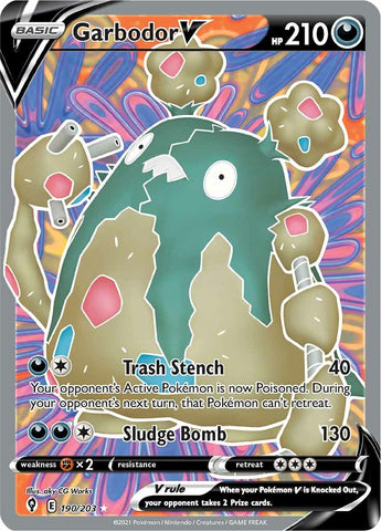 Pokemon | Garbodor V (190/203) [Sword & Shield: Evolving Skies] | The Nerd Merchant