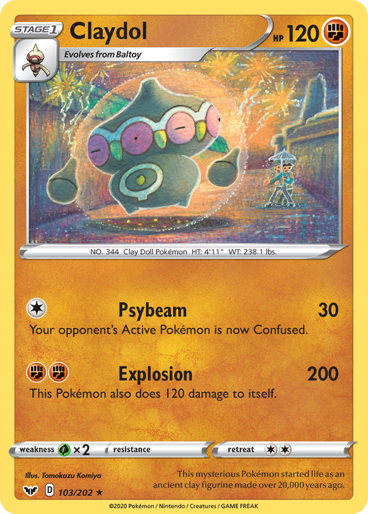 Pokemon | Claydol (103/202) [Sword & Shield: Base Set] | The Nerd Merchant