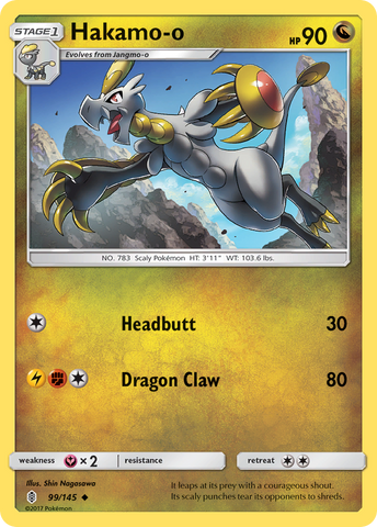 Pokemon | Hakamo-o (99/145) [Sun & Moon: Guardians Rising] | The Nerd Merchant