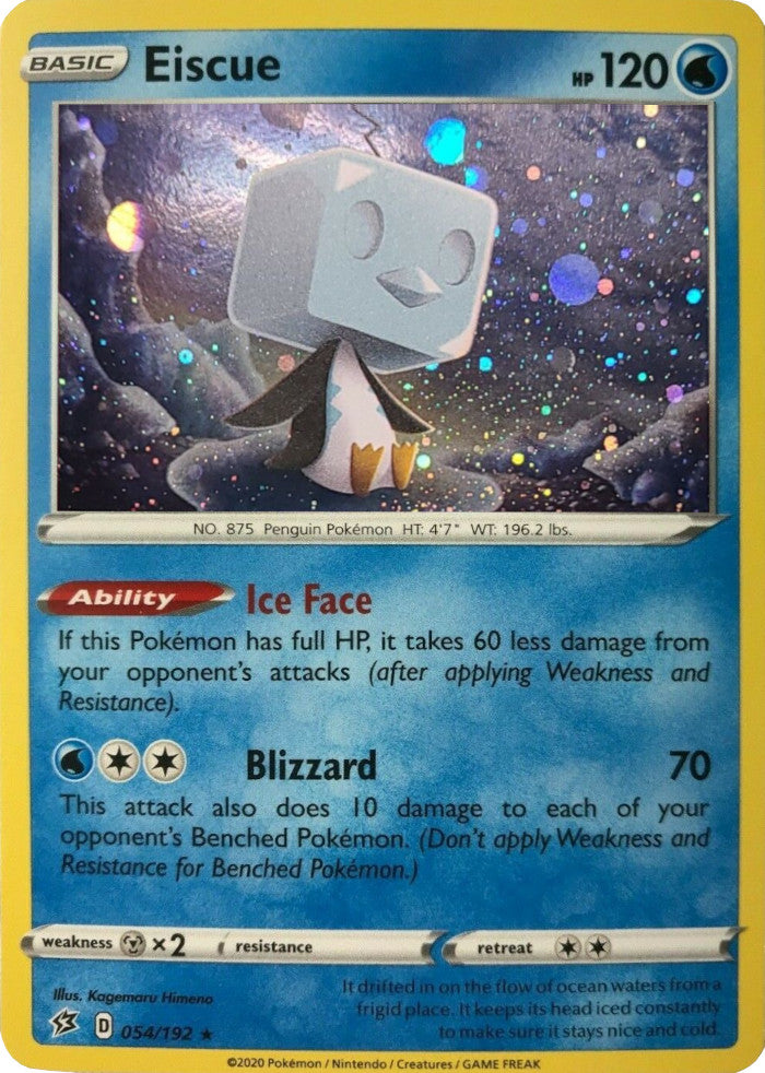 Pokemon | Eiscue (054/192) (Cosmos Holo) [Sword & Shield: Rebel Clash] | The Nerd Merchant