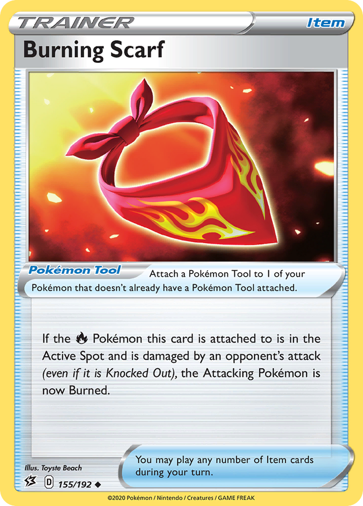 Pokemon | Burning Scarf (155/192) [Sword & Shield: Rebel Clash] | The Nerd Merchant