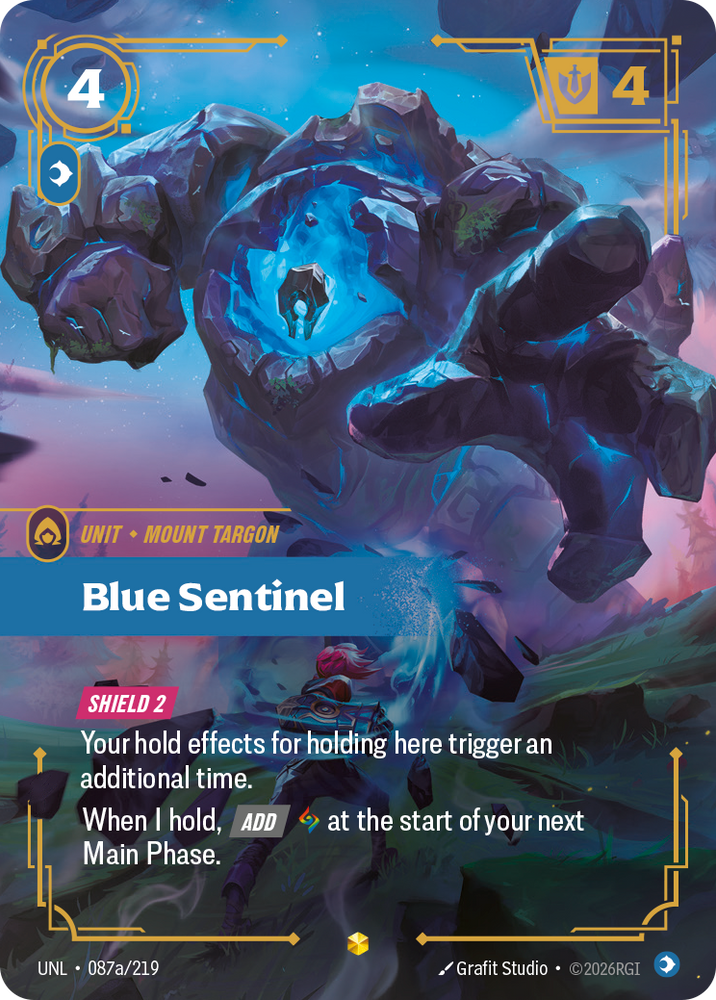 Blue Sentinel (Alternate Art) (Foil) - Unleashed (087a/219)