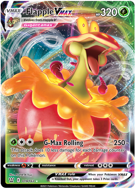 Pokemon | Flapple VMAX (019/163) [Sword & Shield: Battle Styles] | The Nerd Merchant