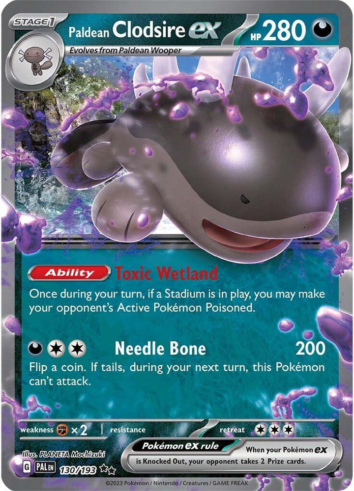 Pokemon | Paldean Clodsire ex (130/193) [Scarlet & Violet: Paldea Evolved] | The Nerd Merchant