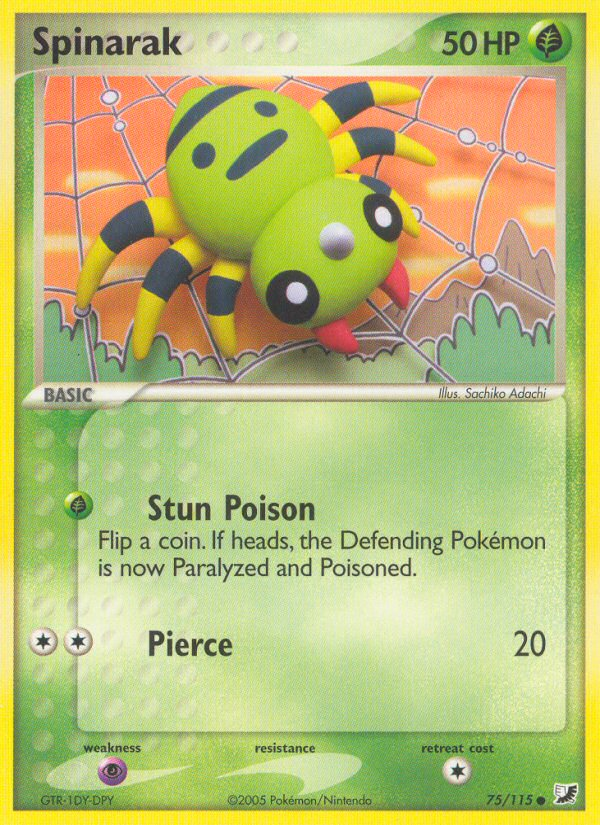 Pokemon | Spinarak (75/115) [EX: Unseen Forces] | The Nerd Merchant