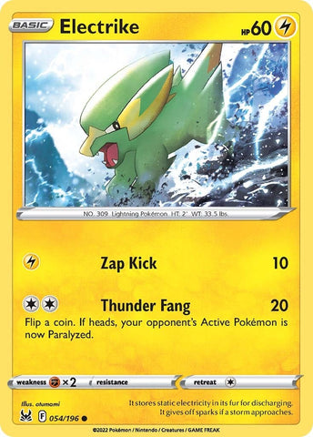 Pokemon | Electrike (054/196) [Sword & Shield: Lost Origin] | The Nerd Merchant