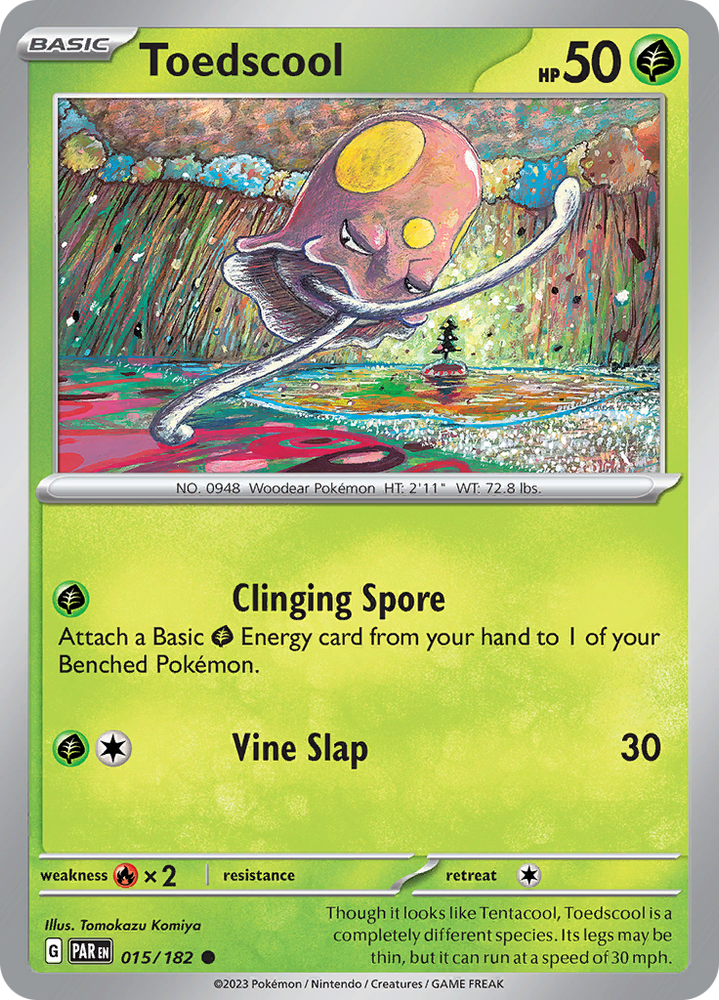 Pokemon | Toedscool (015/182) [Scarlet & Violet: Paradox Rift] | The Nerd Merchant
