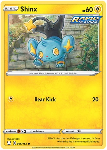 Pokemon | Shinx (046/163) [Sword & Shield: Battle Styles] | The Nerd Merchant