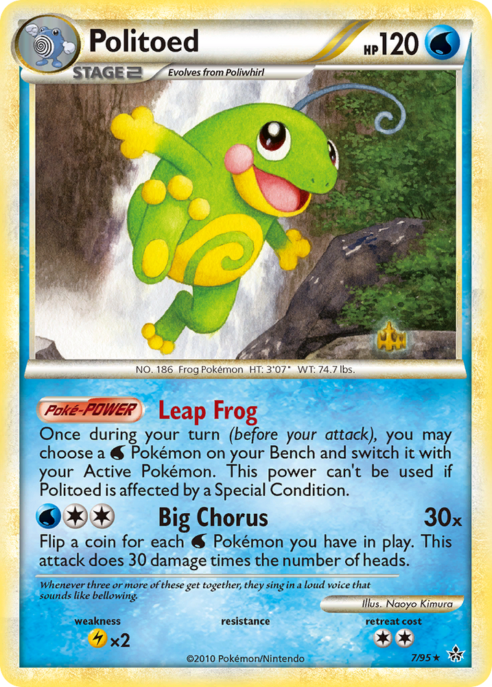 Pokemon | Politoed (7/95) [HeartGold & SoulSilver: Unleashed] | The Nerd Merchant