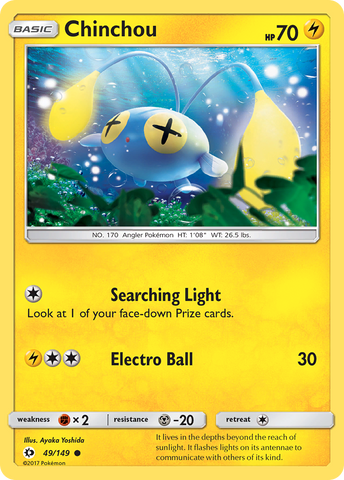 Pokemon | Chinchou (49/149) [Sun & Moon: Base Set] | The Nerd Merchant
