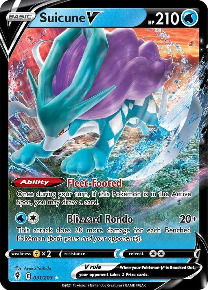Pokemon | Suicune V (031/203) [Sword & Shield: Evolving Skies] | The Nerd Merchant