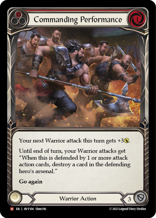 Flesh and Blood TCG | Commanding Performance [HVY104] (Heavy Hitters)  Rainbow Foil | The Nerd Merchant