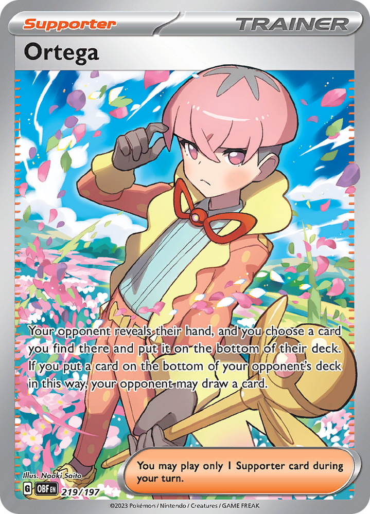 Pokemon | Ortega (219/197) [Scarlet & Violet: Obsidian Flames] | The Nerd Merchant