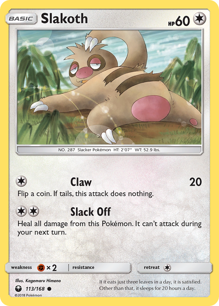 Pokemon | Slakoth (113/168) [Sun & Moon: Celestial Storm] | The Nerd Merchant