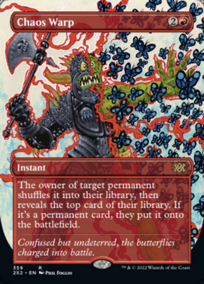 Magic | Chaos Warp (Borderless Alternate Art) [Double Masters 2022] | The Nerd Merchant