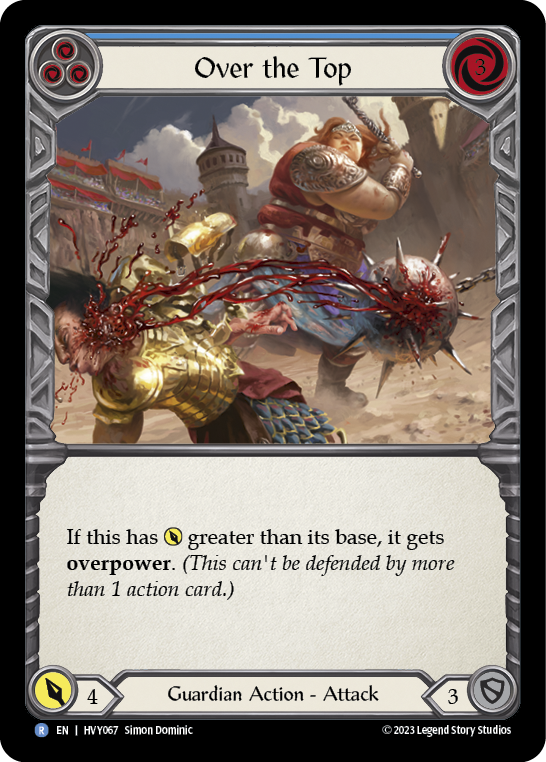 Flesh and Blood TCG | Over the Top (Blue) [HVY067] (Heavy Hitters) | The Nerd Merchant