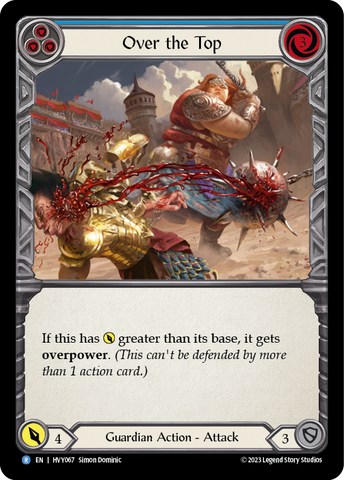 Flesh and Blood TCG | Over the Top (Blue) [HVY067] (Heavy Hitters) | The Nerd Merchant