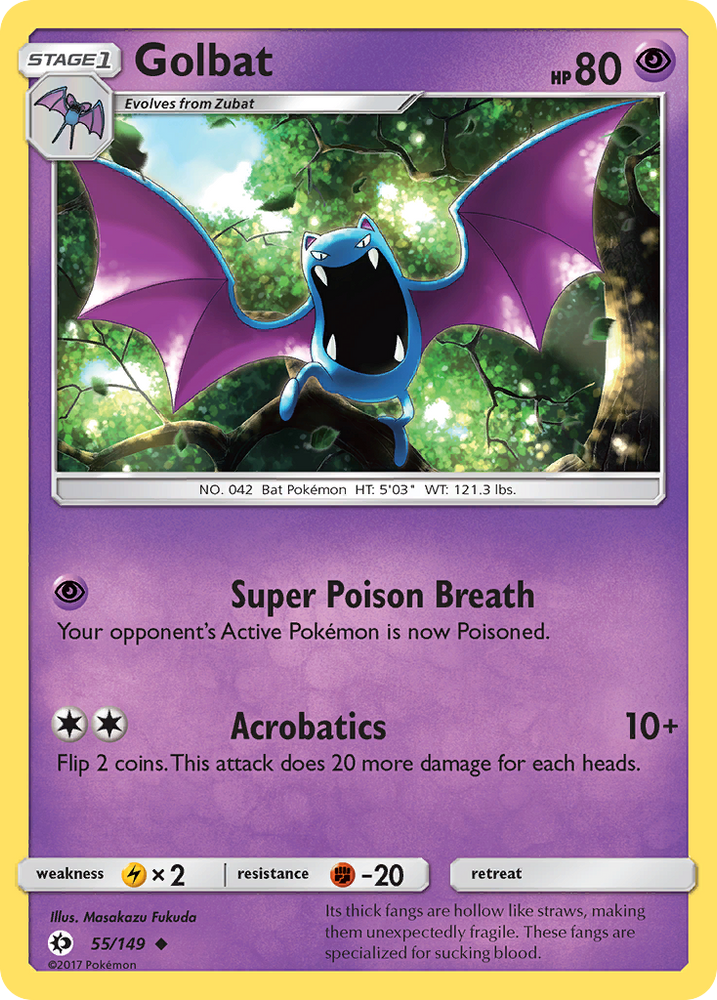 Pokemon | Golbat (55/149) [Sun & Moon: Base Set] | The Nerd Merchant