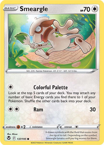 Pokemon | Smeargle (137/195) [Sword & Shield: Silver Tempest] | The Nerd Merchant