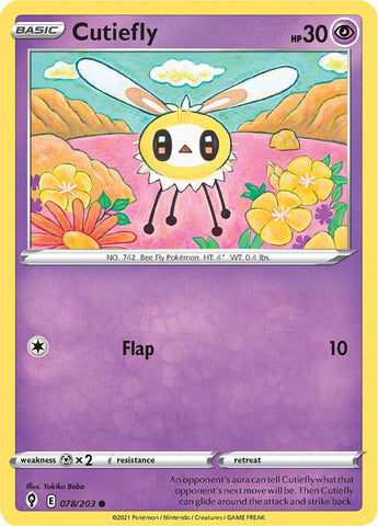 Pokemon | Cutiefly (078/203) [Sword & Shield: Evolving Skies] | The Nerd Merchant