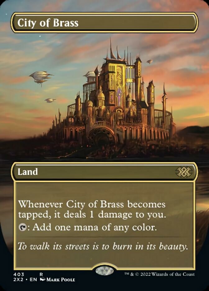 Magic | City of Brass (Borderless Alternate Art) [Double Masters 2022] | The Nerd Merchant