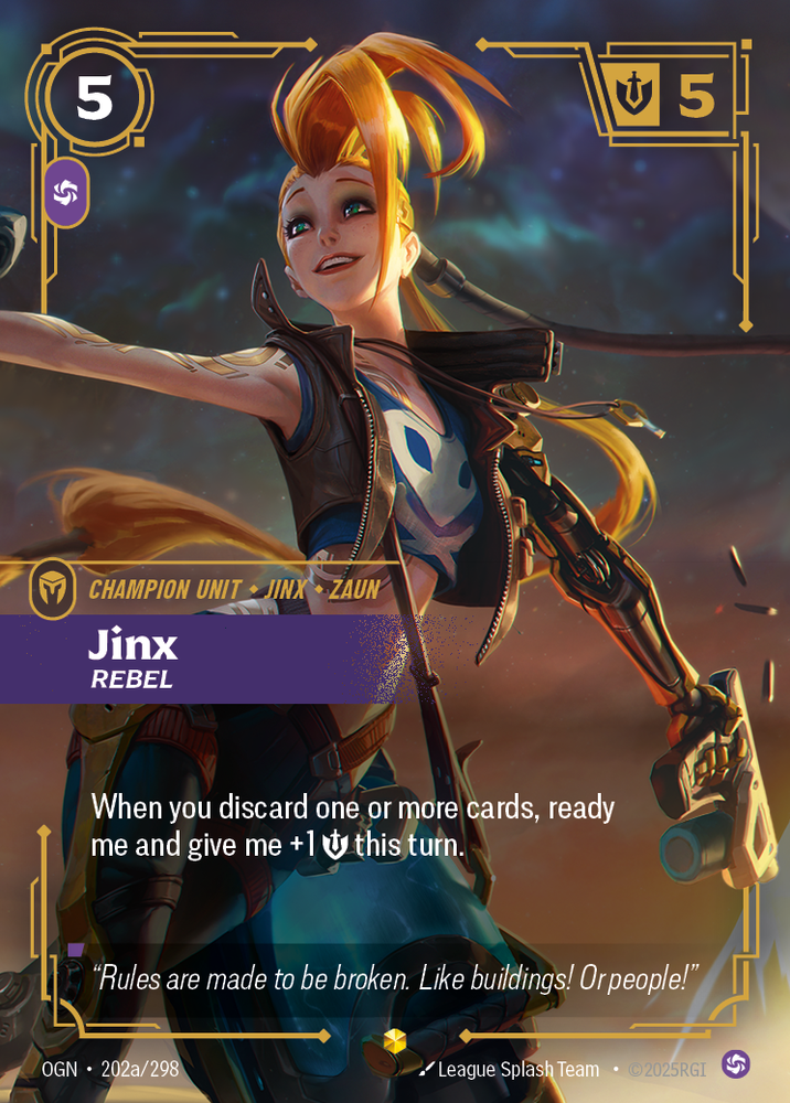 Jinx, Rebel (Alt Foil) - Origins #202