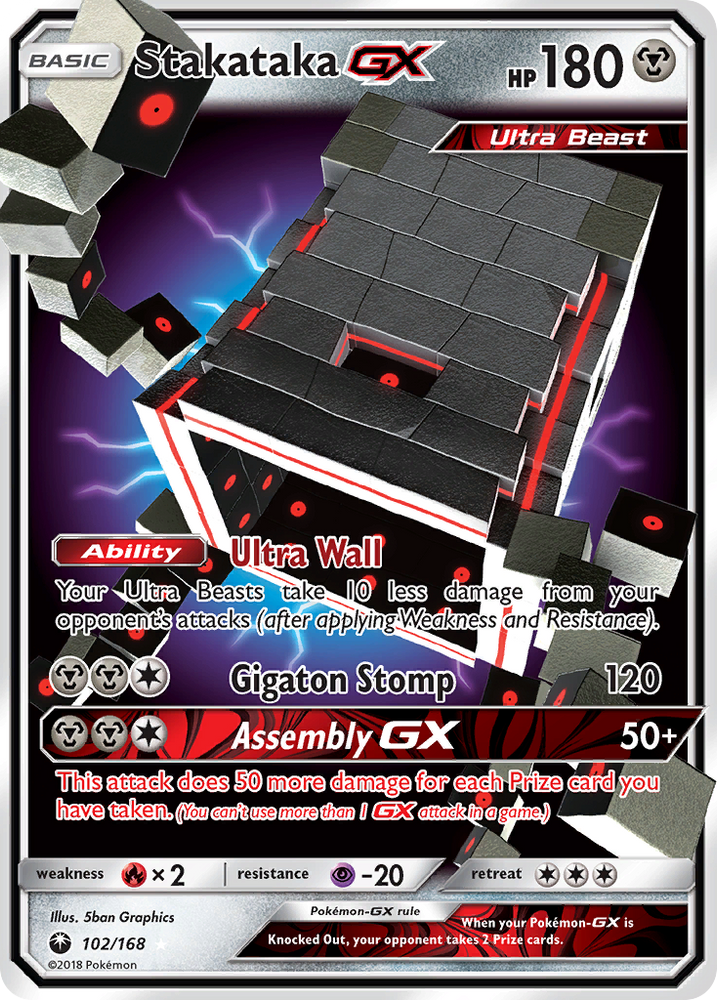 Pokemon | Stakataka GX (102/168) [Sun & Moon: Celestial Storm] | The Nerd Merchant