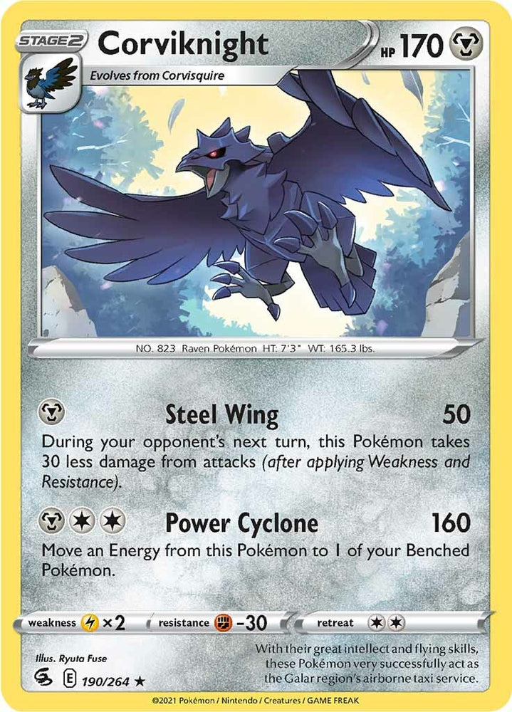 Pokemon | Corviknight (190/264) [Sword & Shield: Fusion Strike] | The Nerd Merchant