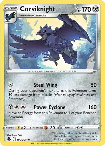 Pokemon | Corviknight (190/264) [Sword & Shield: Fusion Strike] | The Nerd Merchant