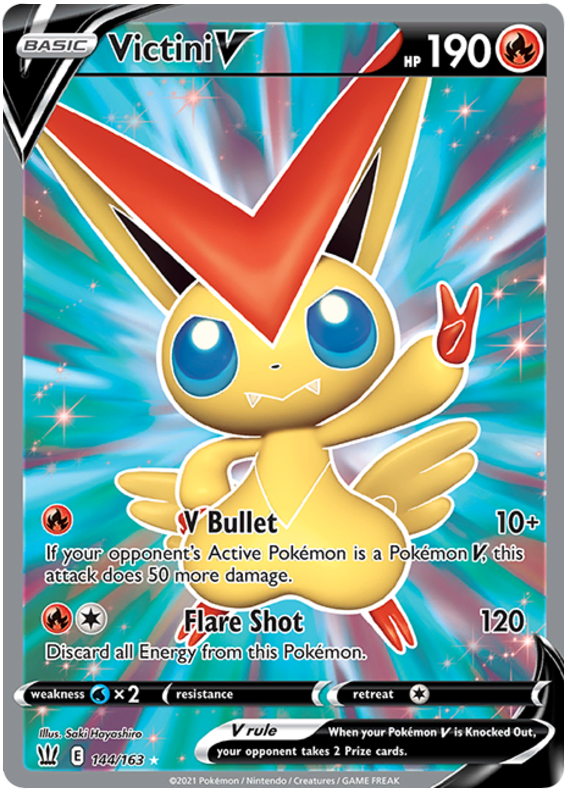 Pokemon | Victini V (144/163) [Sword & Shield: Battle Styles] | The Nerd Merchant