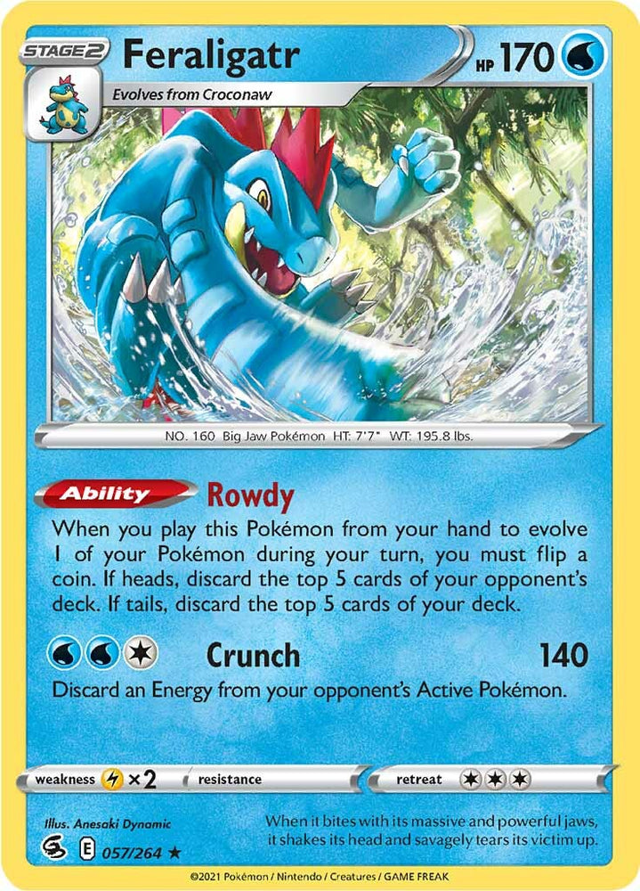 Pokemon | Feraligatr (057/264) [Sword & Shield: Fusion Strike] | The Nerd Merchant
