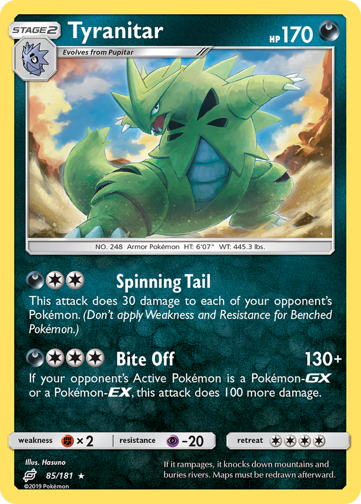 Pokemon | Tyranitar (85/181) [Sun & Moon: Team Up] | The Nerd Merchant