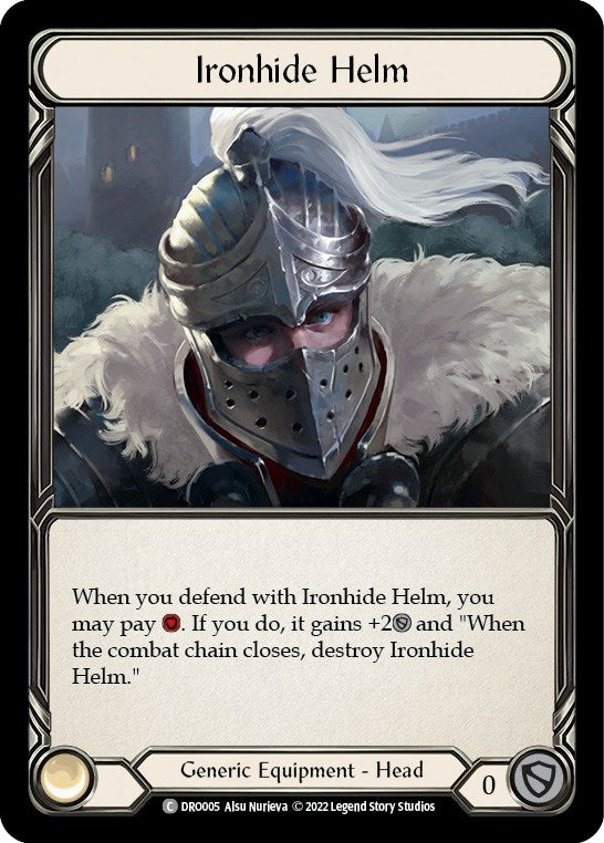 Flesh and Blood TCG | Ironhide Helm [DRO005] (Uprising Dromai Blitz Deck) | The Nerd Merchant
