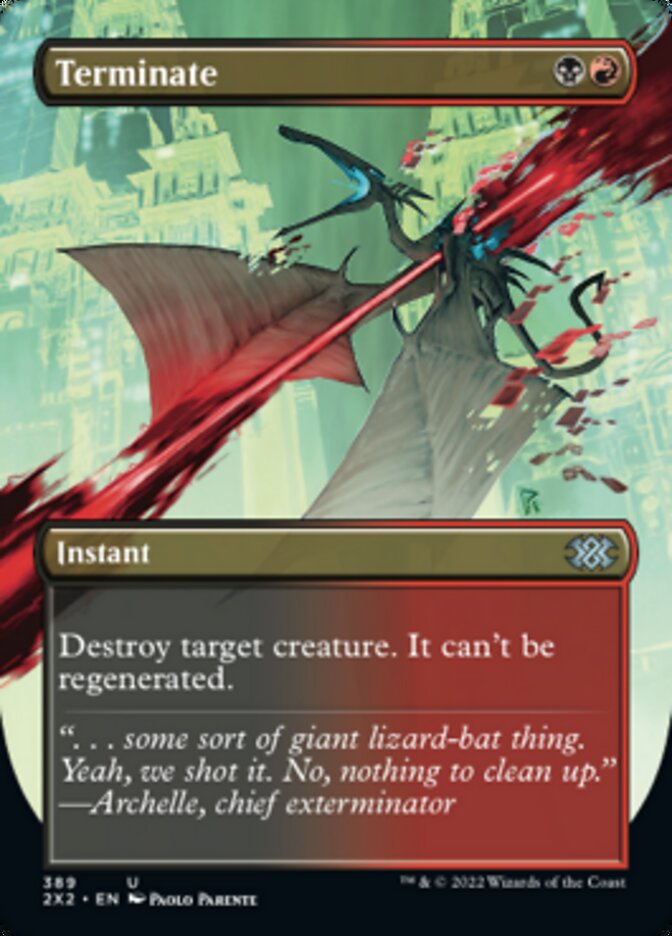 Magic | Terminate (Borderless Alternate Art) [Double Masters 2022] | The Nerd Merchant