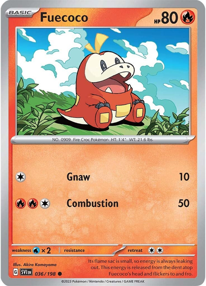 Pokemon | Fuecoco (036/198) [Scarlet & Violet: Base Set] | The Nerd Merchant
