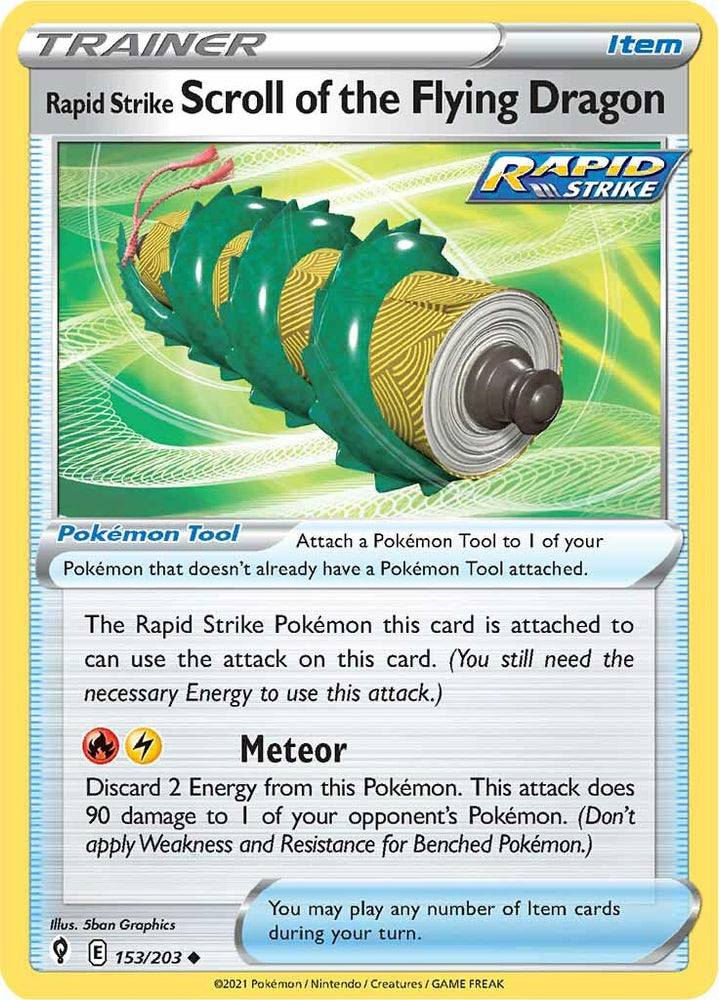 Pokemon | Rapid Strike Scroll of the Flying Dragon (153/203) [Sword & Shield: Evolving Skies] | The Nerd Merchant